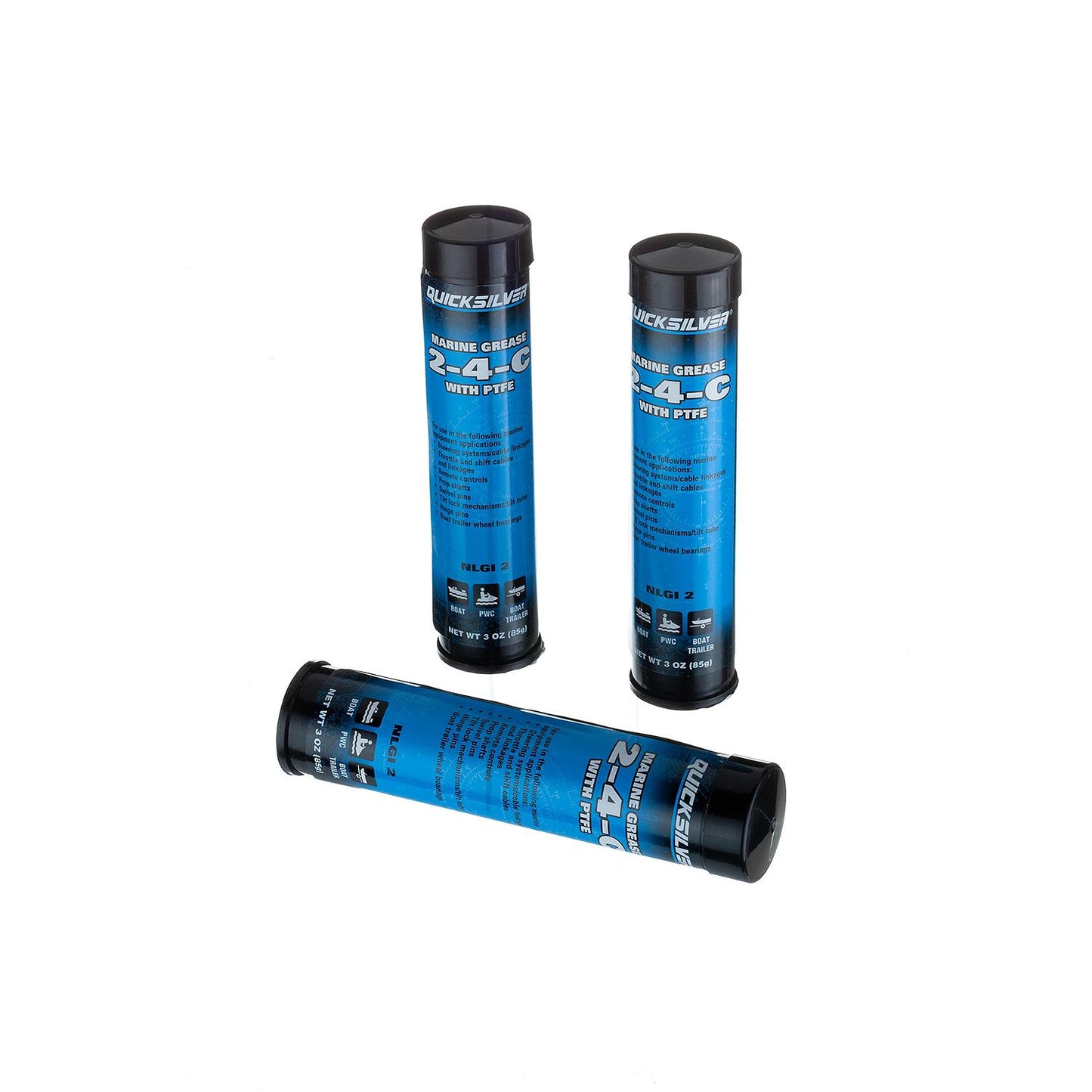 Quicksilver 2-4-C Marine Grease with Teflon, Multi-Purpose Marine Lubricant