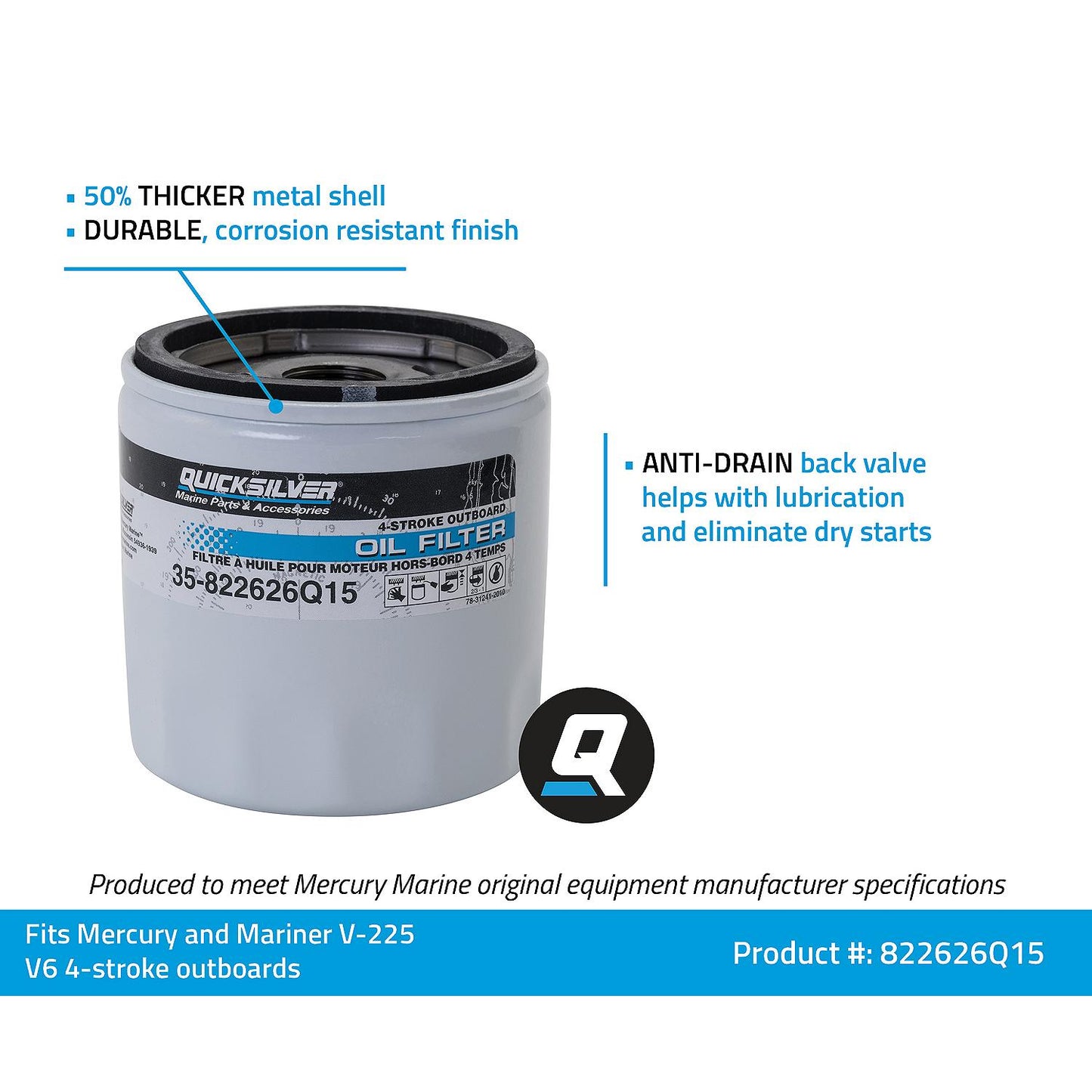 Quicksilver 822626Q15 Oil Filter