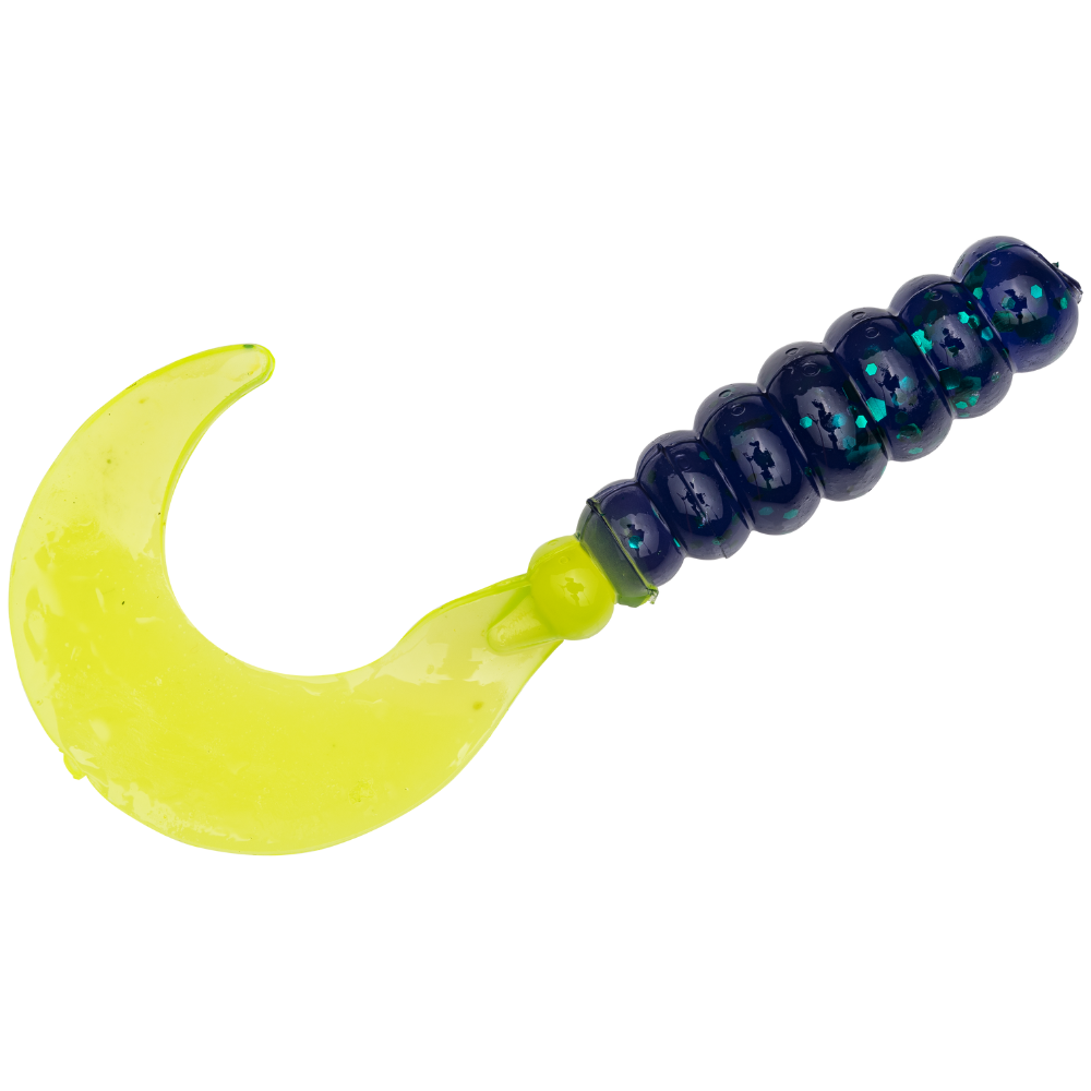 Mr. Crappie Grub/Pumpkinseed-Chart Fishing Lure - Strike King Crappie Bait For Freshwater Fishing