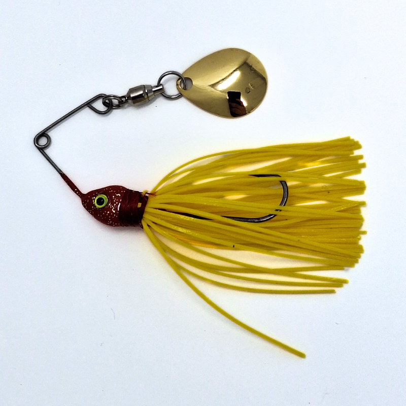 Betts Spin Split Tail Spinnerbait | Pescador Fishing Supply 1/4 oz. / Chartreuse Coach Dog