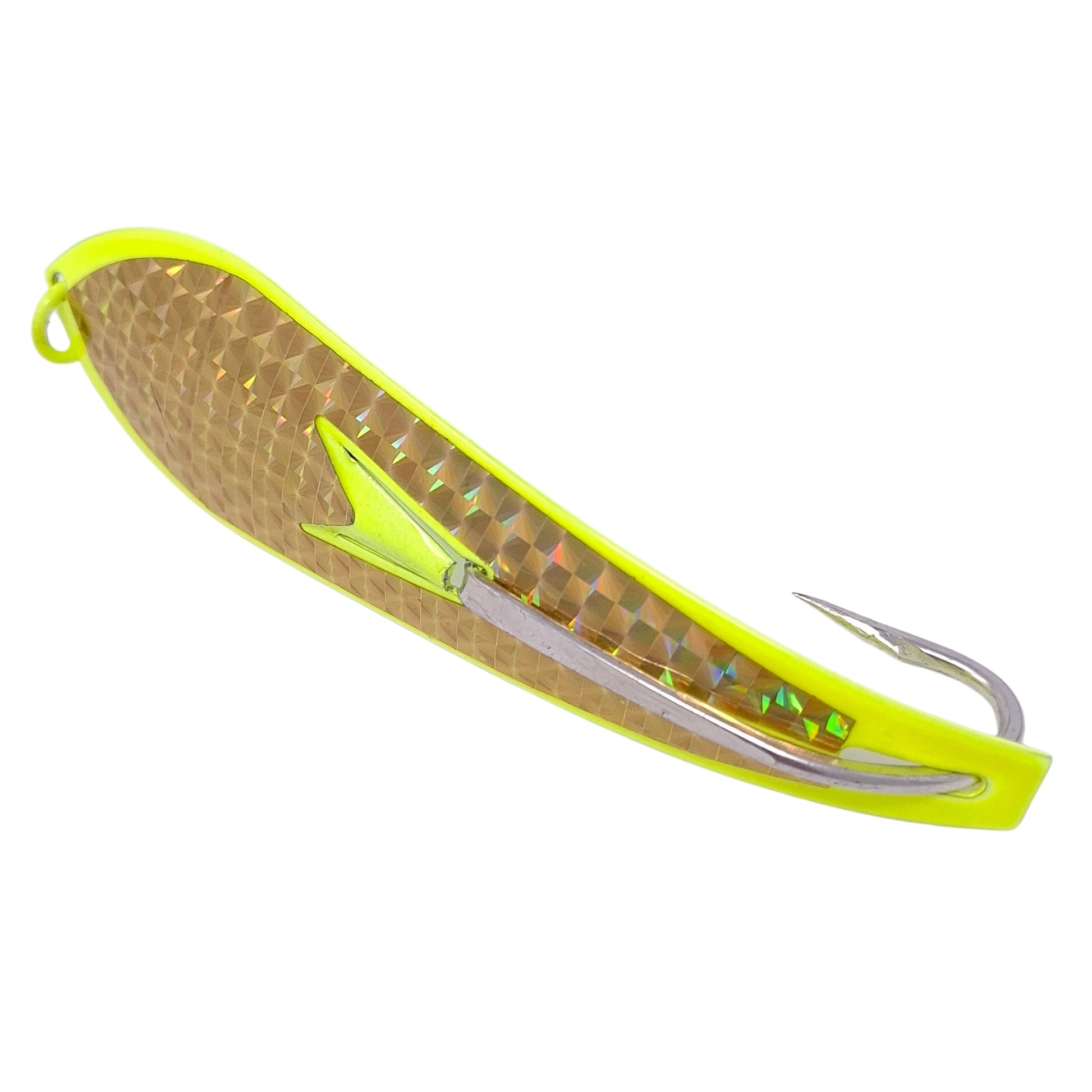 L.B. Huntington Powder Coated Flash Scale Drone Spoon in Yellow Gold Flash Scale
