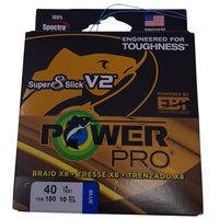 PowerPro Super 8 Slick V2 blue 8-carrier braided fishing line