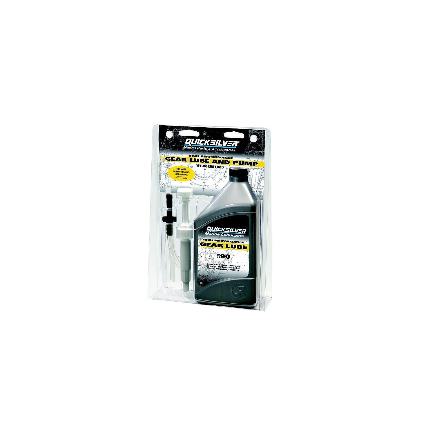 Quicksilver SAE 90 High Performance Gear Lube and Pump Kit - 32 Oz.