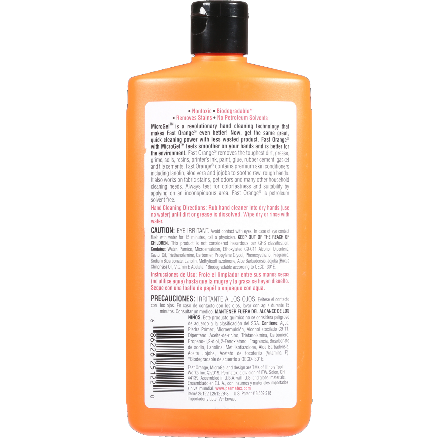 Permatex FAST ORANGE - Smooth Lotion & Pumice Hand Cleaner